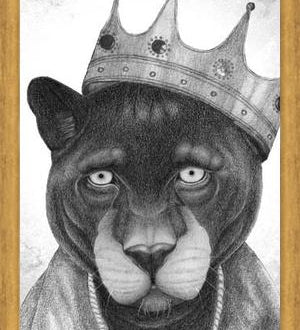 Enmarcado El Rey Pantera bw