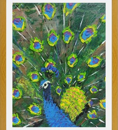 Cuadro blue peacock