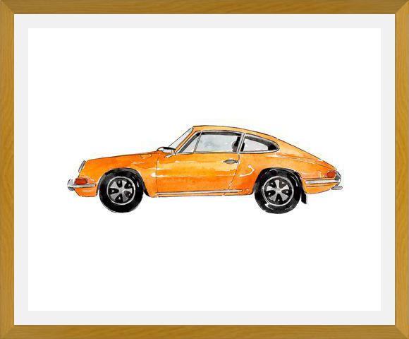 Cuadro Yellow Vintage Car