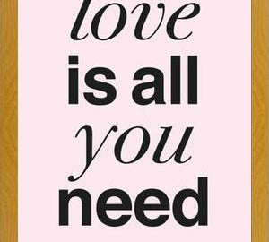 Cuadro THE BEATLES - LOVE IS ALL YOU NEED rose
