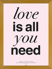 Cuadro THE BEATLES - LOVE IS ALL YOU NEED rose