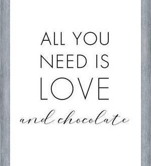 Cuadro All you need is love and chocolate