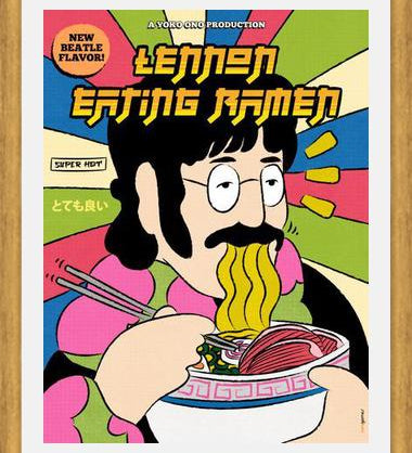 Cuadro Lennon Eating Ramen