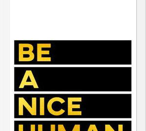 Cuadro Be A Nice Human
