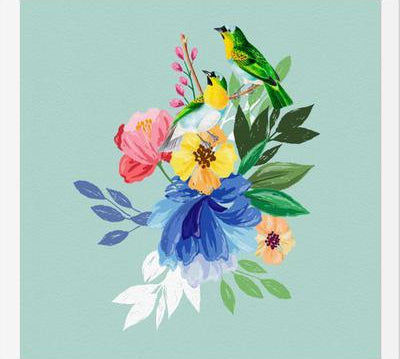 Cuadro Flowers & Birds