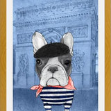 Cuadro French Bulldog With Arc De Triomphe