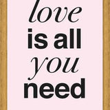 Cuadro THE BEATLES - LOVE IS ALL YOU NEED rose