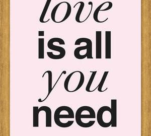 Cuadro THE BEATLES - LOVE IS ALL YOU NEED rose