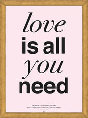 Cuadro THE BEATLES - LOVE IS ALL YOU NEED rose