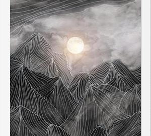 Cuadro Lines in the mountains VIII