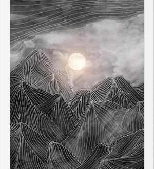 Cuadro Lines in the mountains VIII