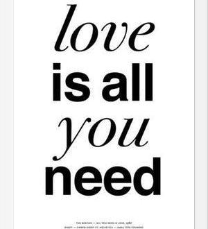 Cuadro The Beatles - Love is all you Need White