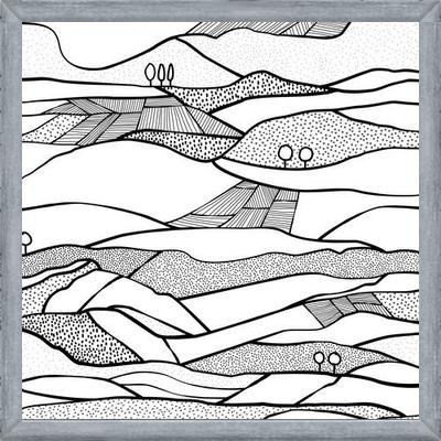 Cuadro Monegros, Paisaje en blanco y negro
