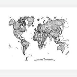 Cuadro Mapa Mundi
