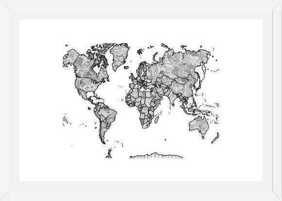 Cuadro Mapa Mundi