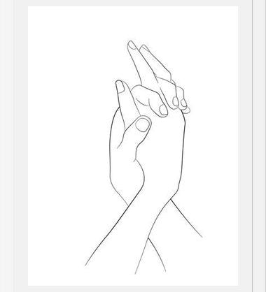 Cuadro Hands series - Together