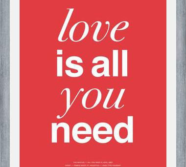 Cuadro THE BEATLES - LOVE IS ALL YOU NEED tulip