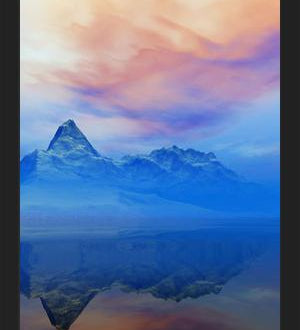 Cuadro Snowy Mountains Sunset 5
