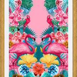 Cuadro Flamingo and Tropical garden