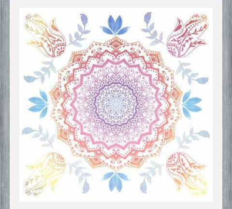 Enmarcado BOHO HAMSA MANDALA
