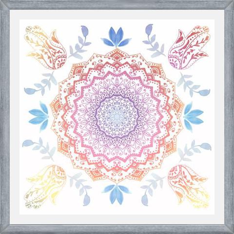 Enmarcado BOHO HAMSA MANDALA
