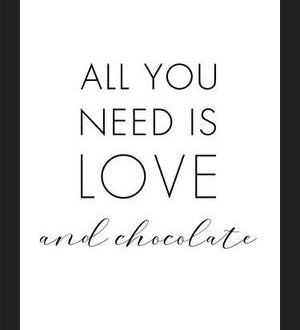 Cuadro All you need is love and chocolate