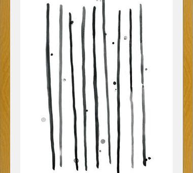 Cuadro Watercolor lines & dots - vertical