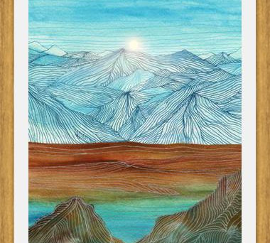 Cuadro Lines in the mountains XI