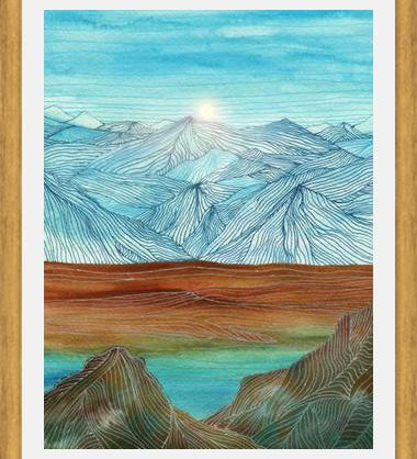 Cuadro Lines in the mountains XI