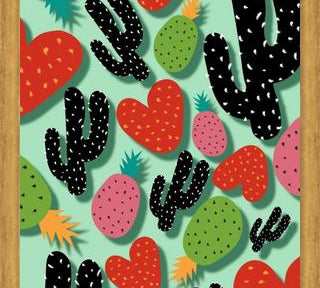 Enmarcado Cactus Love and Pineapples