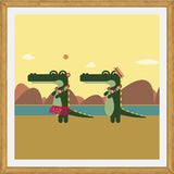 Cuadro Hawaiian Crocodiles