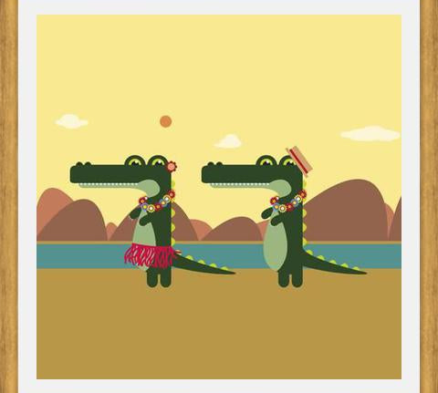 Cuadro Hawaiian Crocodiles