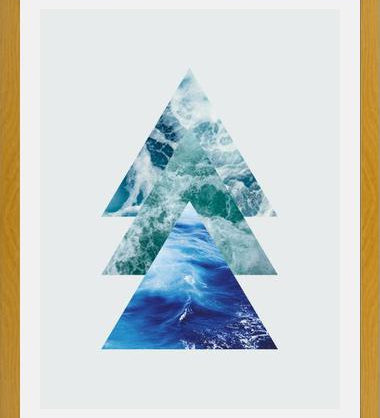 Cuadro Ocean Triangles