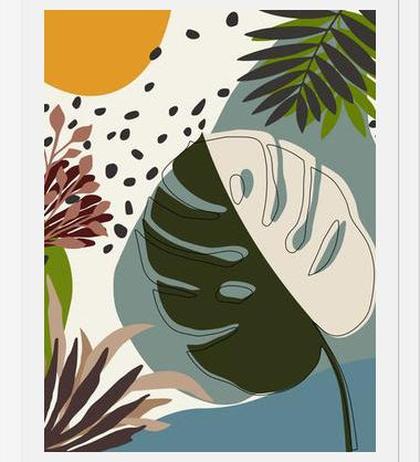 Cuadro Minimal Tropical Scenery