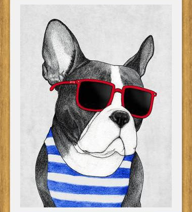 Cuadro Frenchie Summer Style
