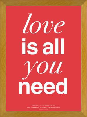 Cuadro THE BEATLES - LOVE IS ALL YOU NEED tulip