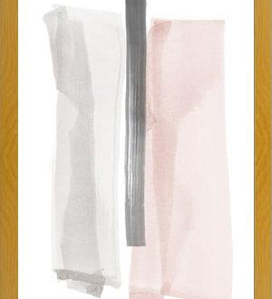 Cuadro Brushstrokes in gray and pink II