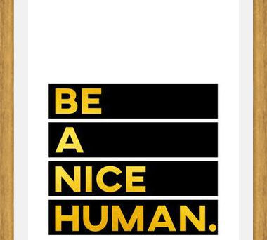 Cuadro Be A Nice Human