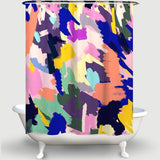 Cortina de Baño Abstract Scratches Texture Multi