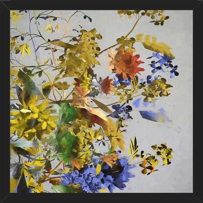 Cuadro Floral in Yellow and Blue