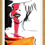 Cuadro mujer fumando
