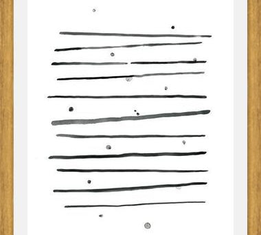 Cuadro Watercolor lines & dots - horizontal