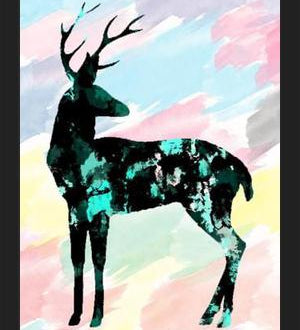 Cuadro Abstract Deer