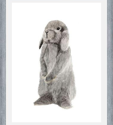 Cuadro conejito gris