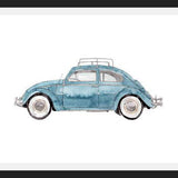 Cuadro Vintage Car Light Blue