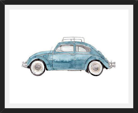 Cuadro Vintage Car Light Blue