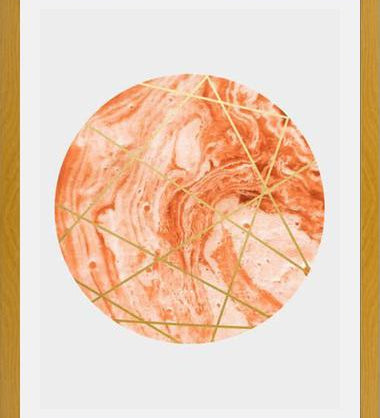 Cuadro Peach Sphere