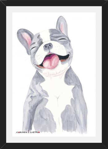 Cuadro Bulldog Frances Gris