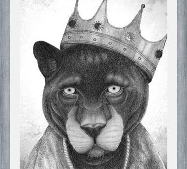 Enmarcado El Rey Pantera bw