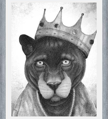 Enmarcado El Rey Pantera bw